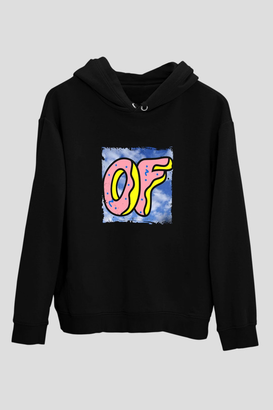 Odd Future Baskılı Unisex Siyah Hoodie