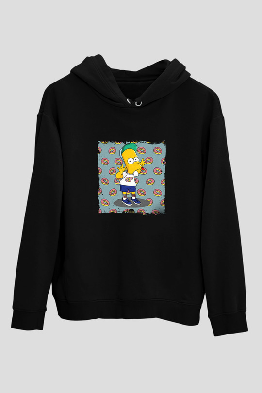 Odd Future Baskılı Unisex Siyah Hoodie