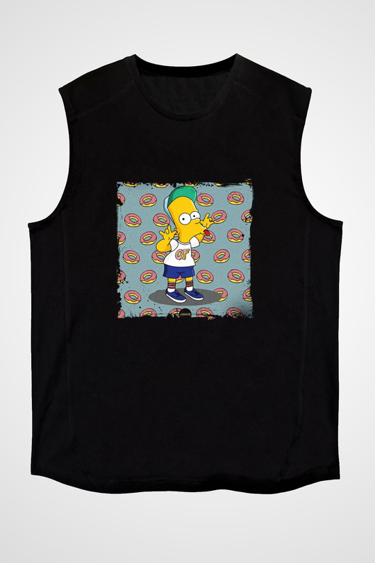 Odd Future Baskılı Unisex Siyah Kolsuz Tişört