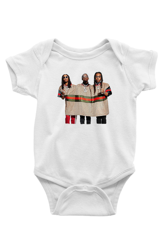 Offset Baskılı Beyaz Unisex Bebek Body - Zıbın