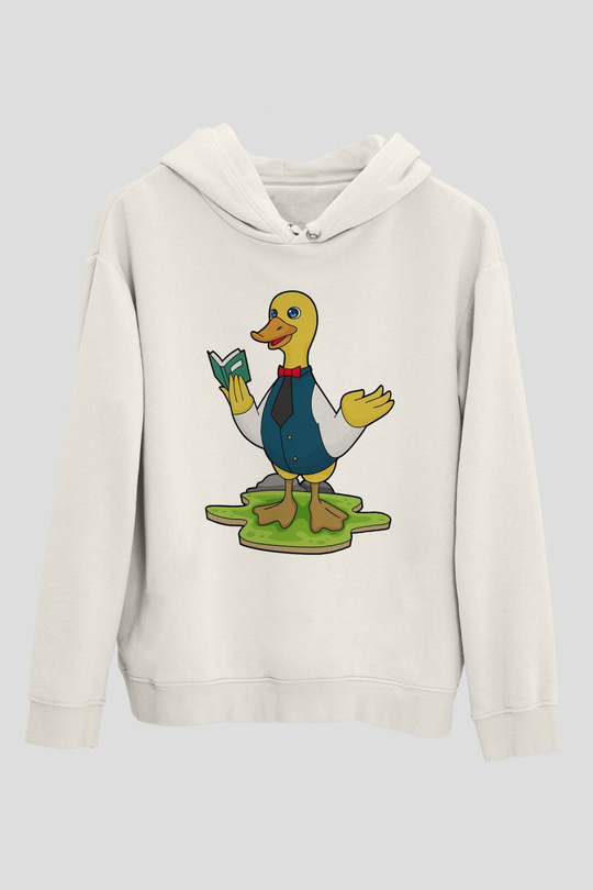 Öğretmen Beyaz Unisex Kapüşonlu Sweatshirt