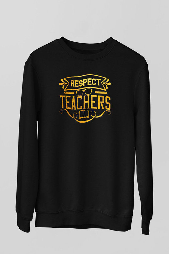 Öğretmen Siyah Unisex Sweatshirt