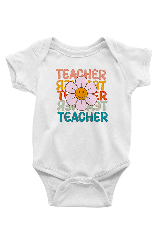 Öğretmenler Günü Baskılı Beyaz Unisex Bebek Body - Zıbın