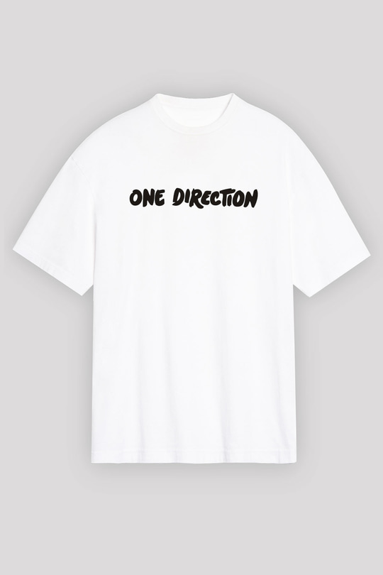 One Direction Beyaz Unisex Oversize Tişört T-Shirt
