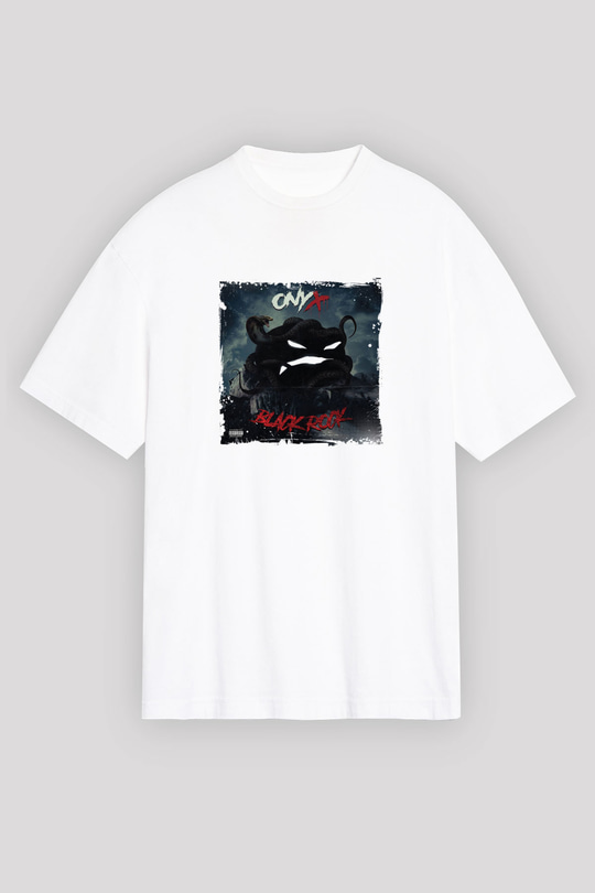 Onyx Baskılı Unisex Beyaz Tişört