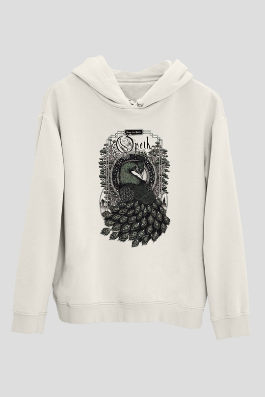 Opeth Beyaz Unisex Kapşonlu Sweatshirt