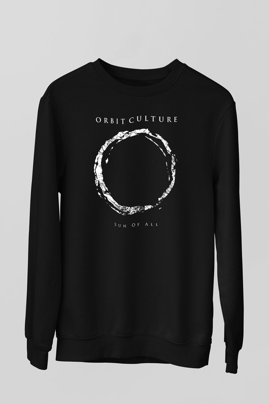 Orbit Culture Baskılı Unisex Siyah Sweatshirt