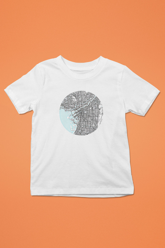 Orienteering Baskılı Unisex Beyaz Çocuk Tişört - Tshirt
