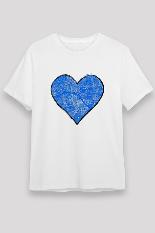 Orienteering Baskılı Unisex Beyaz Tişört - Tshirt