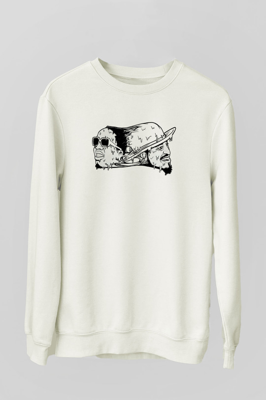 OutKast Baskılı Beyaz Unisex Sweatshirt