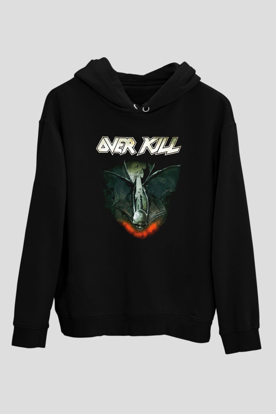 Overkill Siyah Unisex Hoodie