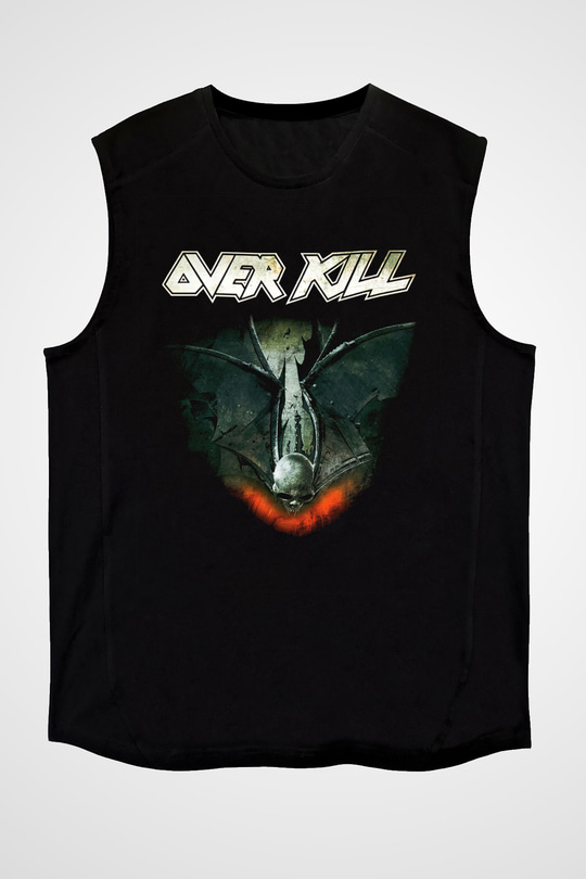 Overkill Siyah Unisex Kolsuz Tişört