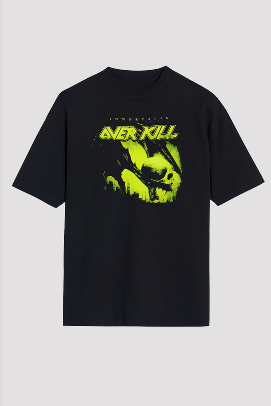Overkill Siyah Unisex Tişört T-Shirt - TişörtFabrikası