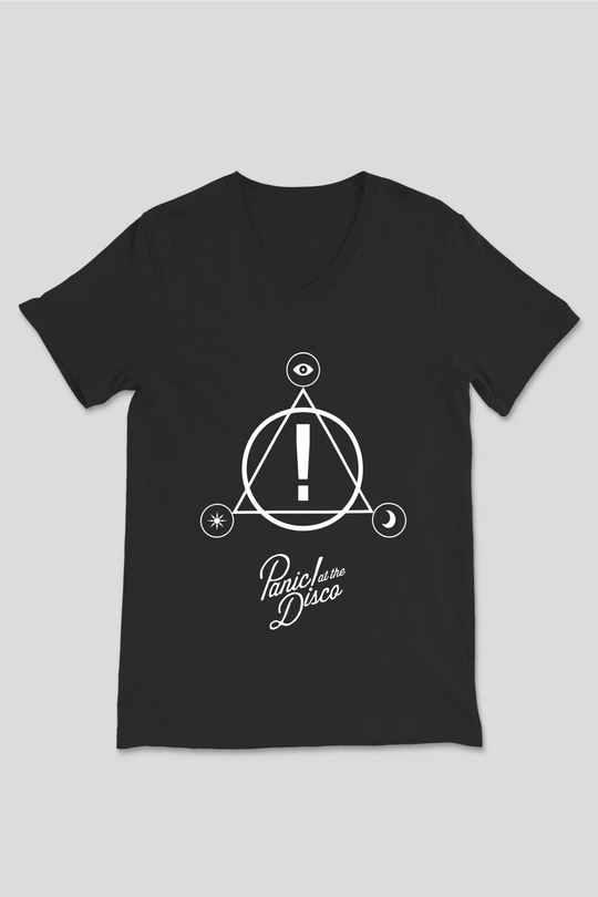 Panic at the Disco Siyah Unisex V Yaka Tişört T-Shirt