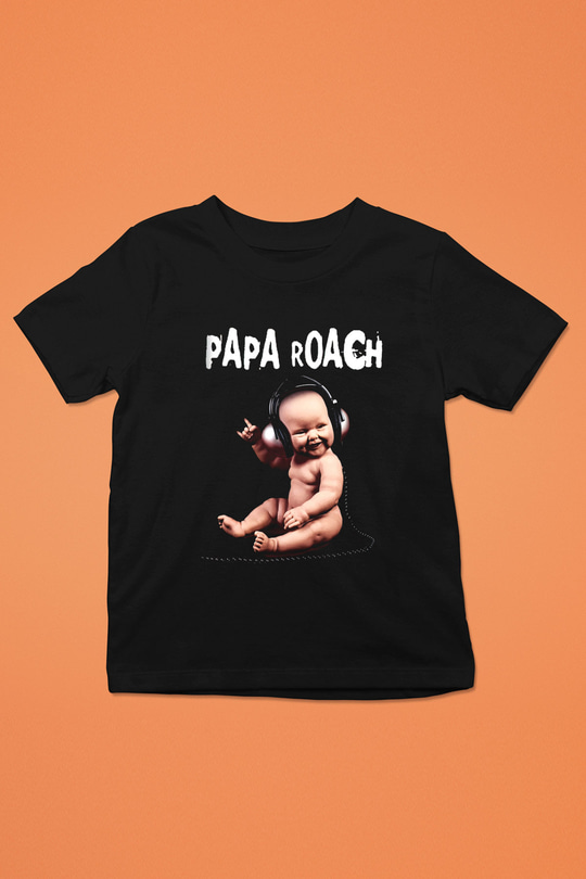 Papa Roach Baskılı Siyah Unisex Çocuk Tişört
