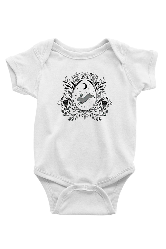 Paskalya Baskılı Beyaz Unisex Bebek Body - Zıbın