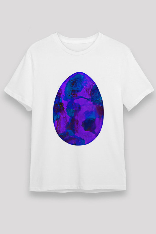 Paskalya Baskılı Unisex Beyaz Tişört - Tshirt