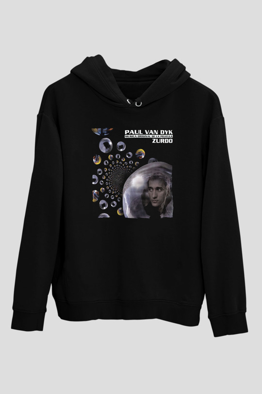 Paul Van Dyk Siyah Unisex Kapüşonlu Sweatshirt