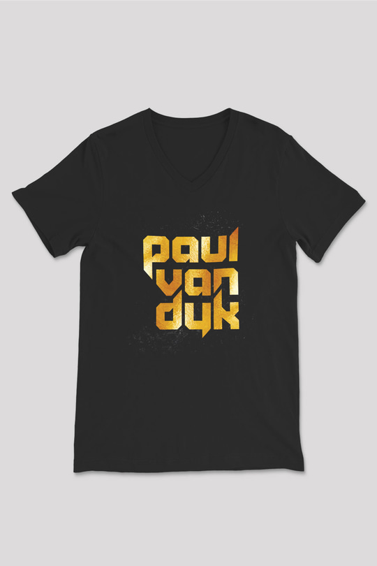 Paul Van Dyk Siyah Unisex V Yaka Tişört