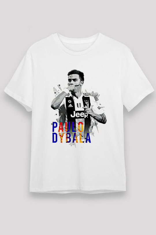 Paulo Dybala Baskılı Unisex Beyaz Tişört - Tshirt