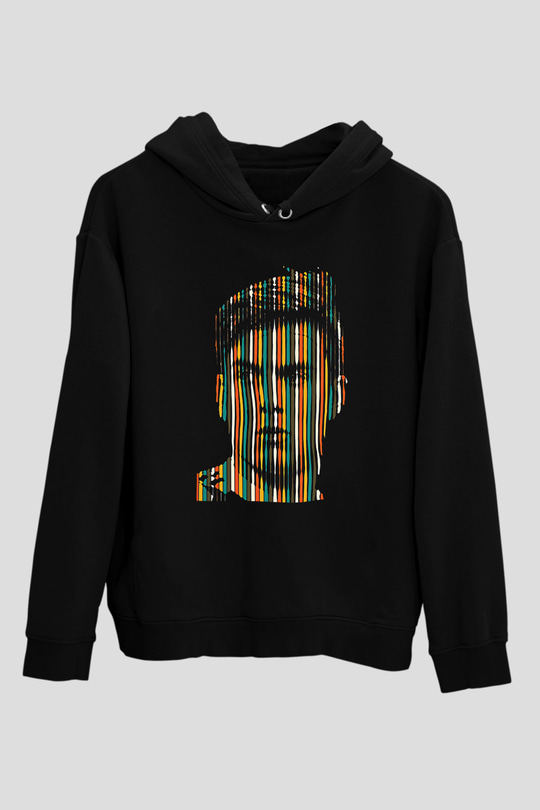 Paulo Dybala Baskılı Unisex Siyah Kapüşonlu Sweatshirt