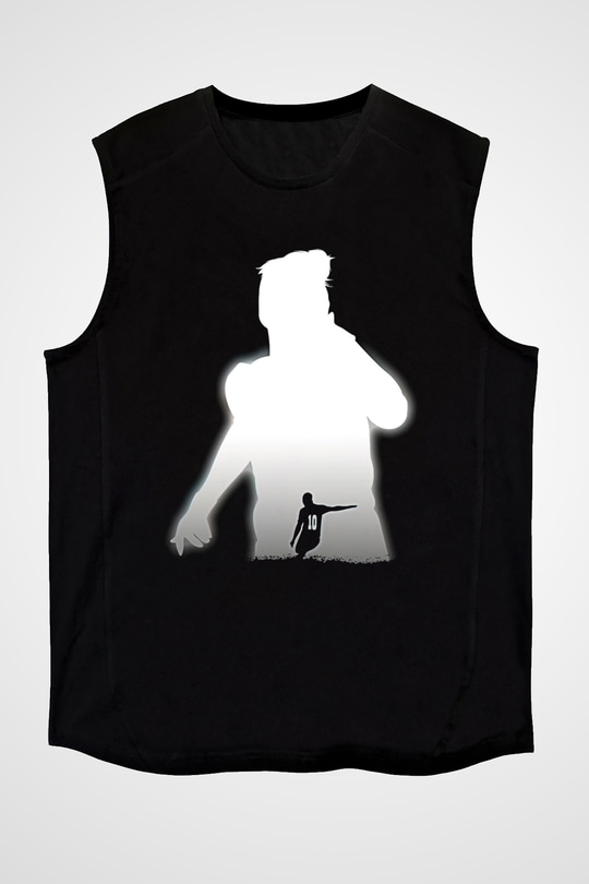 Paulo Dybala Baskılı Unisex Siyah Kolsuz Tişört - Tshirt