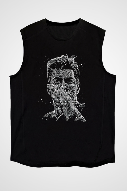 Paulo Dybala Baskılı Unisex Siyah Kolsuz Tişört - Tshirt