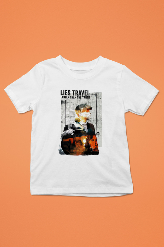 Peaky Blinders Baskılı Beyaz Unisex Beyaz Çocuk Tişört - Tshirt