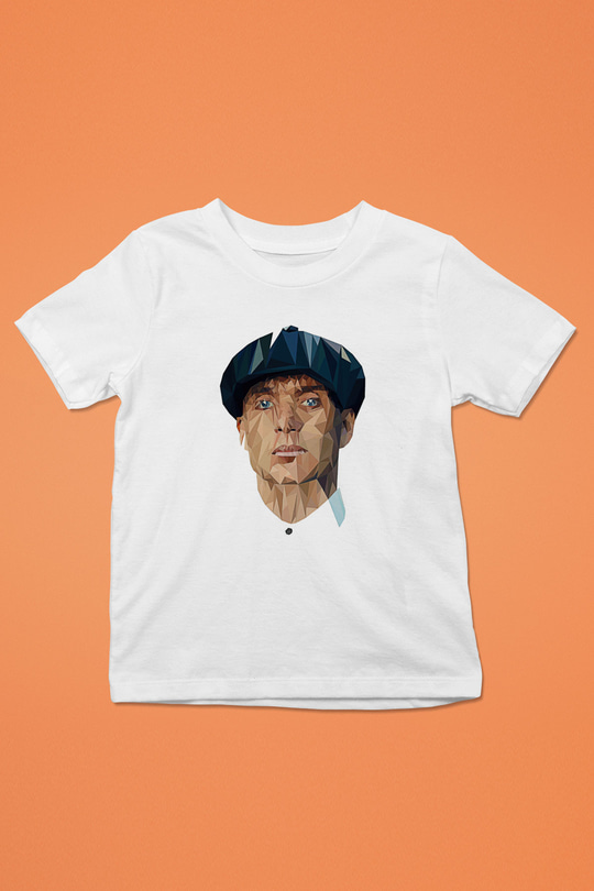 Peaky Blinders Baskılı Beyaz Unisex Beyaz Çocuk Tişört - Tshirt