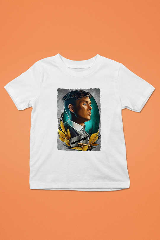 Peaky Blinders Baskılı Beyaz Unisex Beyaz Çocuk Tişört - Tshirt