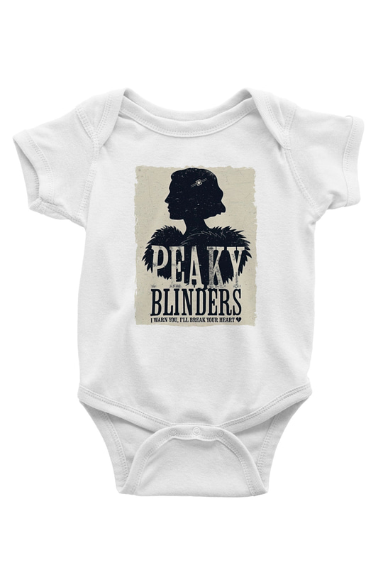 Peaky Blinders Baskılı Beyaz Unisex Bebek Body - Zıbın