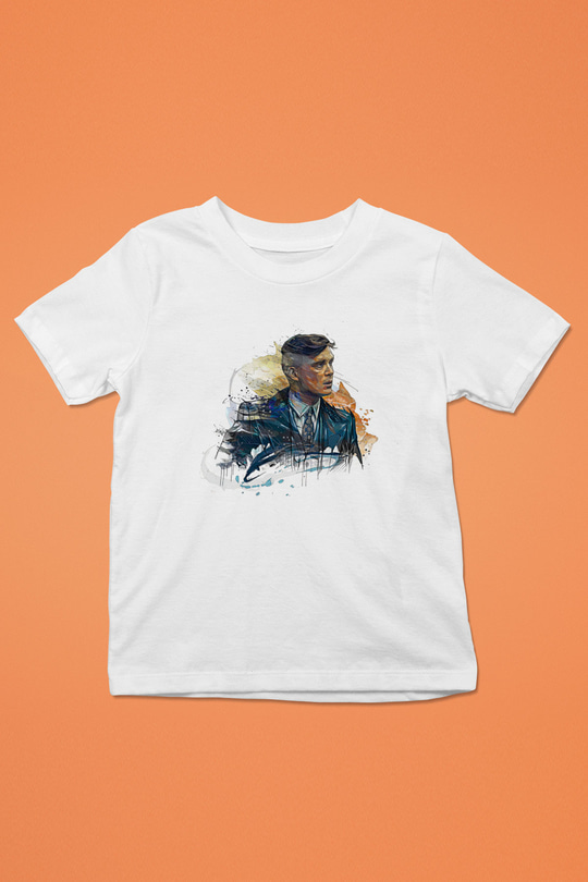 Peaky Blinders Baskılı Beyaz Unisex Beyaz Çocuk Tişört - Tshirt