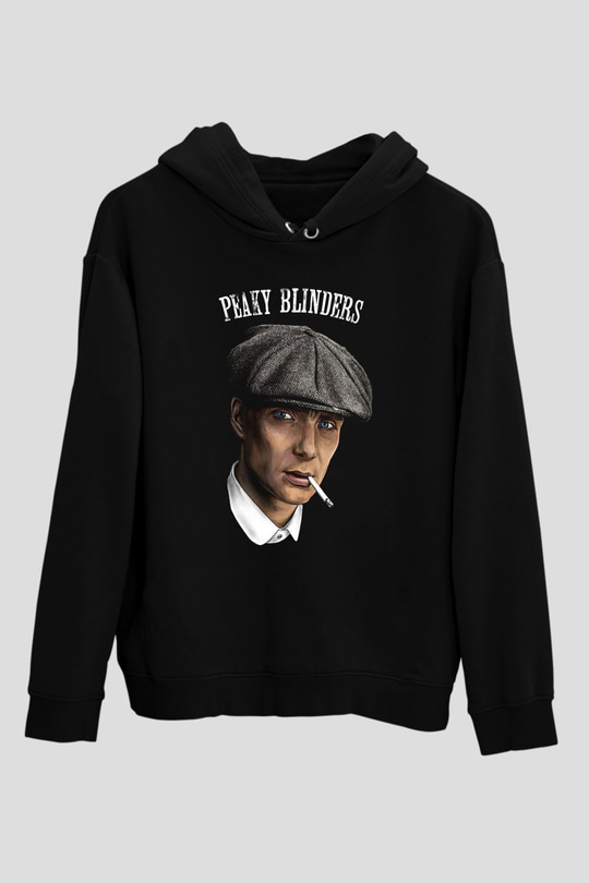 Peaky Blinders Baskılı Unisex Siyah Hoodie