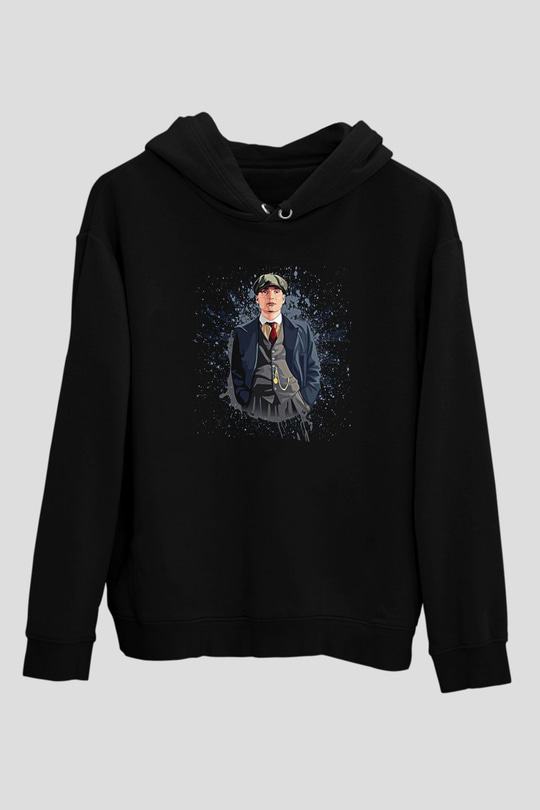 Peaky Blinders Baskılı Unisex Siyah Hoodie