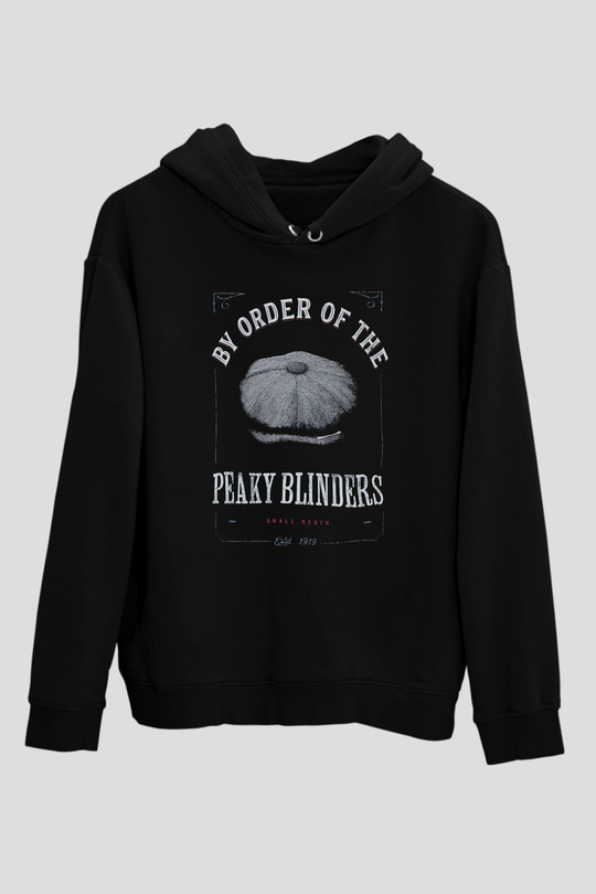 Peaky Blinders Baskılı Unisex Siyah Hoodie