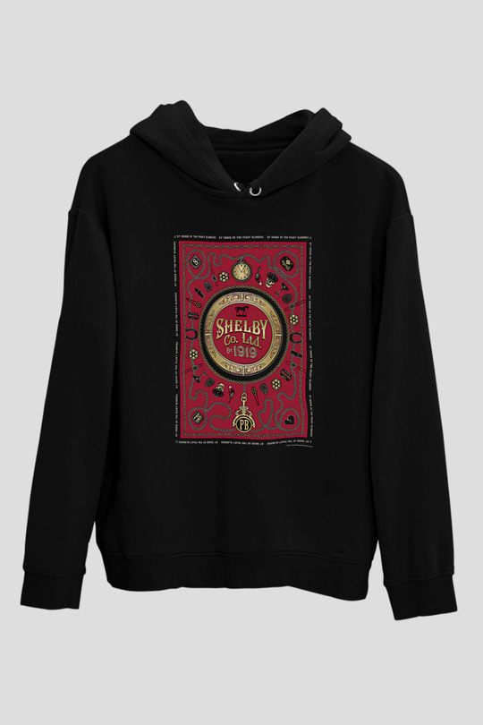 Peaky Blinders Baskılı Unisex Siyah Hoodie