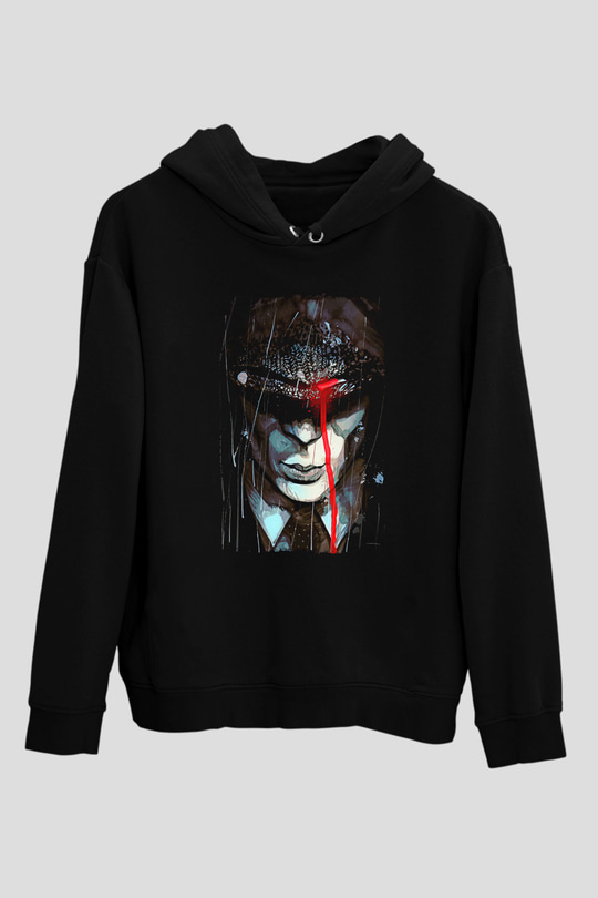 Peaky Blinders Baskılı Unisex Siyah Hoodie