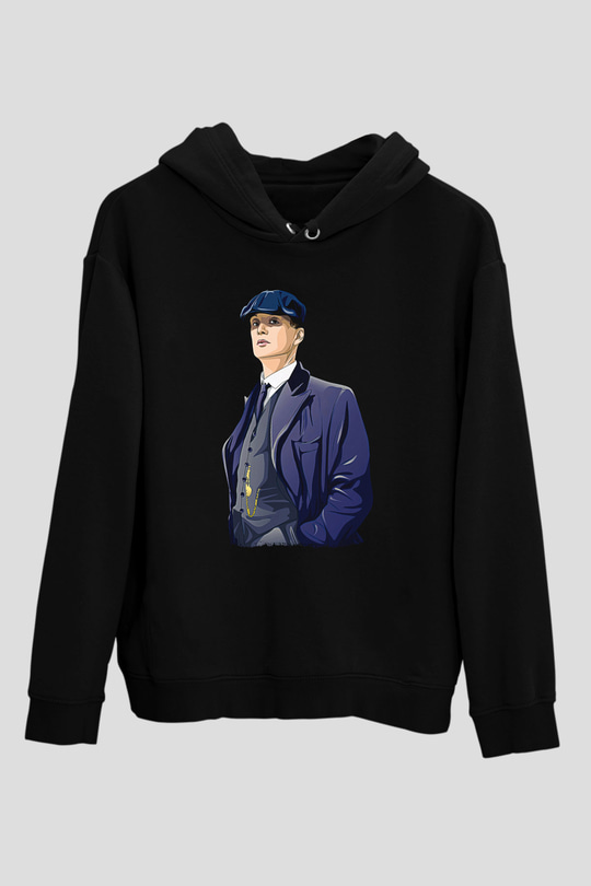 Peaky Blinders Baskılı Unisex Siyah Hoodie