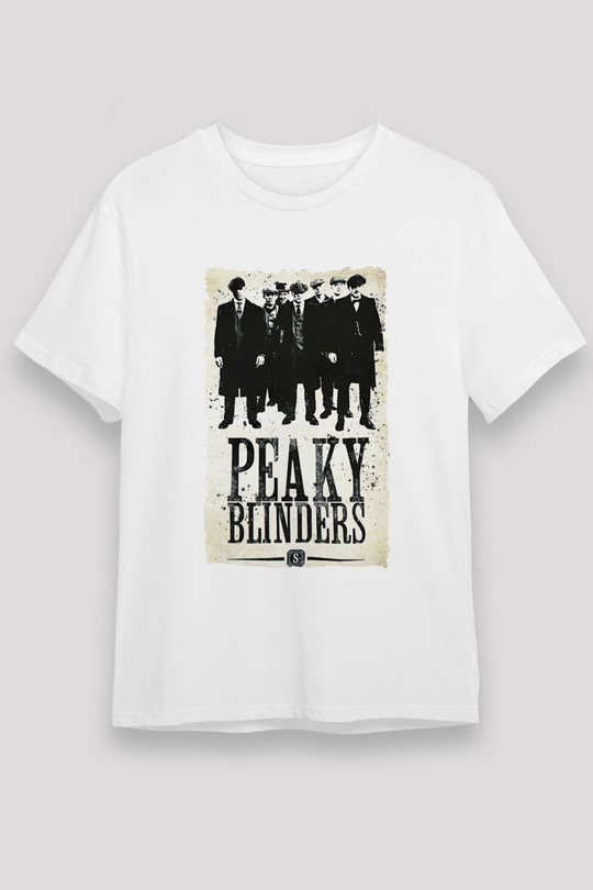 Peaky Blinders Unisex Baskılı Beyaz Tişört - Tshirt
