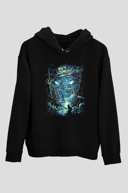 Pet Sematary Siyah Unisex Kapüşonlu Sweatshirt