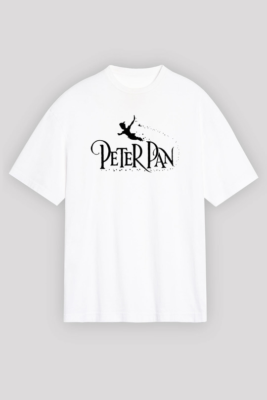 Peter Pan Beyaz Unisex Oversize Tişört T-Shirt