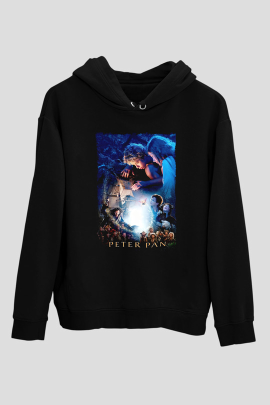 Peter Pan Siyah Unisex Hoodie