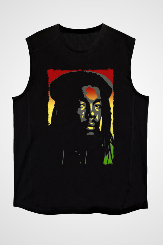 Peter Tosh Siyah Unisex Kolsuz Tişört