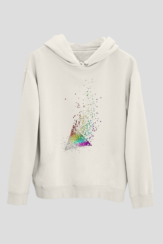 Pink Floyd Beyaz Unisex Kapşonlu Sweatshirt