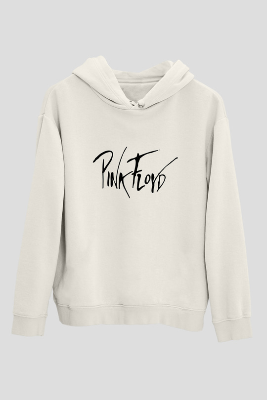 Pink Floyd Beyaz Unisex Kapşonlu Sweatshirt