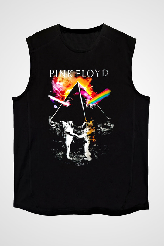 Pink Floyd Siyah Unisex Kolsuz Tişört