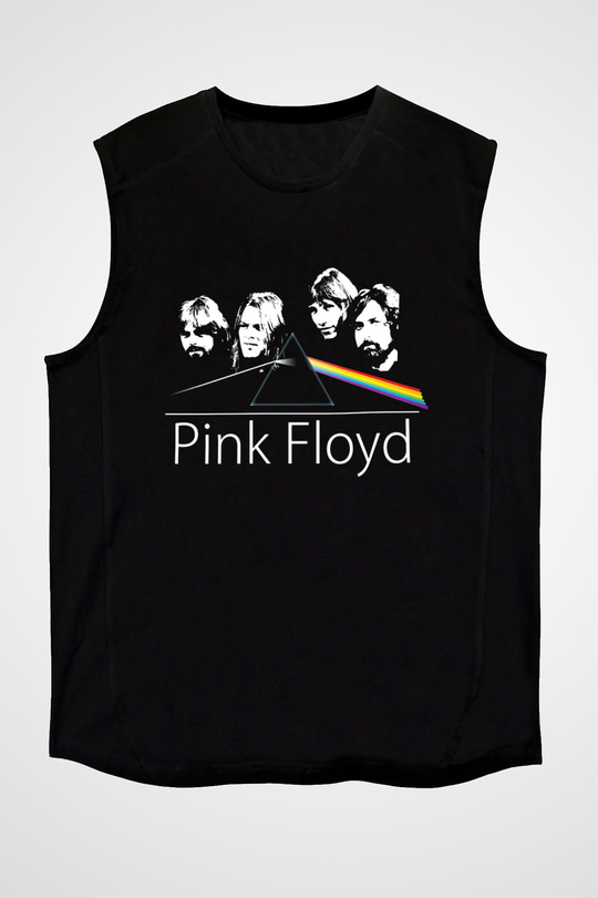 Pink Floyd Siyah Unisex Kolsuz Tişört