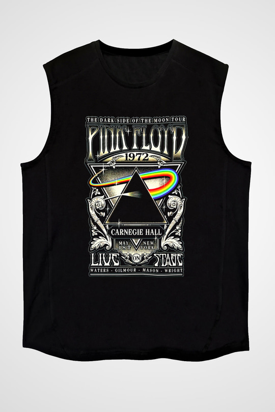 Pink Floyd Siyah Unisex Kolsuz Tişört