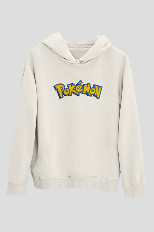 Pokemon Beyaz Unisex Hoodie
