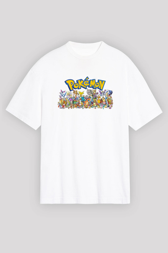 Pokemon Beyaz Unisex Tişört T-Shirt